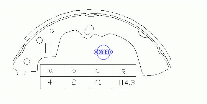 مازدا 929 I (LA) II كوبيه (HB) أحذية الفرامل الأسطوانية OEM: H029-26-310 MK3342 GS8521، OK-BS045